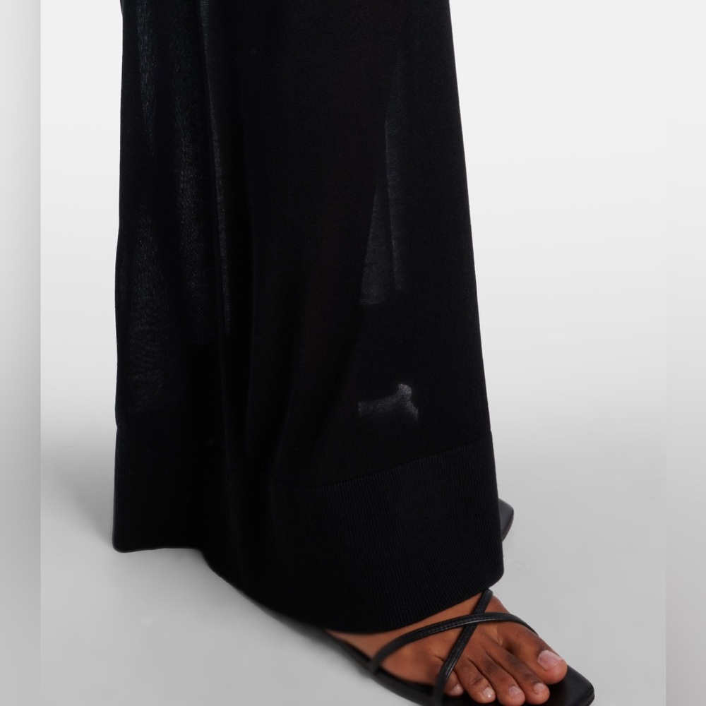 Toteme Cashmere Blend Slit Sleeve Turtleneck Knitted Maxi Dress Black Sz S - Picture 16 of 17